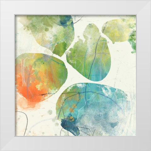 Color Motion I White Modern Wood Framed Art Print by Vess, June Erica