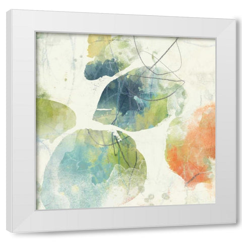 Color Motion II White Modern Wood Framed Art Print by Vess, June Erica