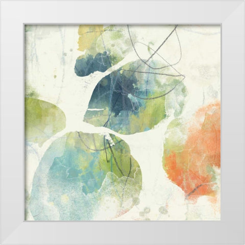 Color Motion II White Modern Wood Framed Art Print by Vess, June Erica