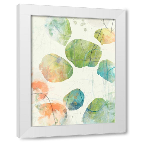 Color Motion III White Modern Wood Framed Art Print by Vess, June Erica