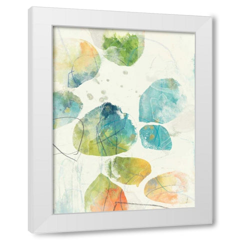 Color Motion IV White Modern Wood Framed Art Print by Vess, June Erica