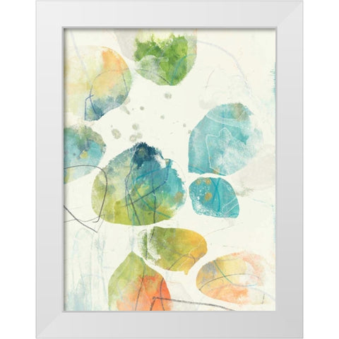 Color Motion IV White Modern Wood Framed Art Print by Vess, June Erica