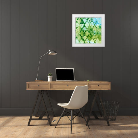 Dynamic Assembly IV White Modern Wood Framed Art Print by Chandler, Sharon