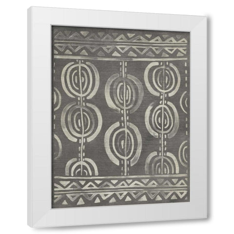 Mudcloth Patterns IV White Modern Wood Framed Art Print by Vess, June Erica