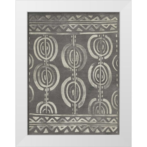 Mudcloth Patterns IV White Modern Wood Framed Art Print by Vess, June Erica