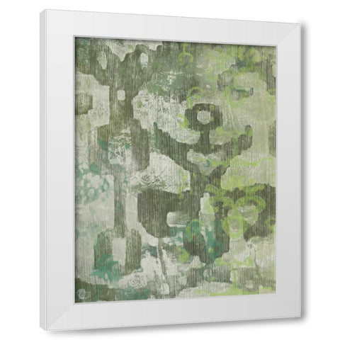 Celadon Ikat II White Modern Wood Framed Art Print by Zarris, Chariklia