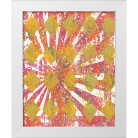 Harlequin Abstract II White Modern Wood Framed Art Print by McCavitt, Naomi