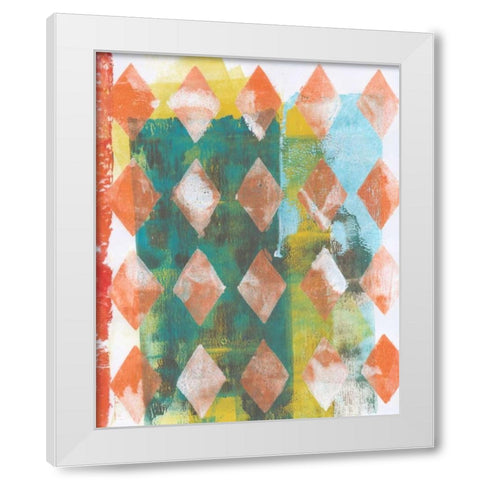 Harlequin Abstract III White Modern Wood Framed Art Print by McCavitt, Naomi