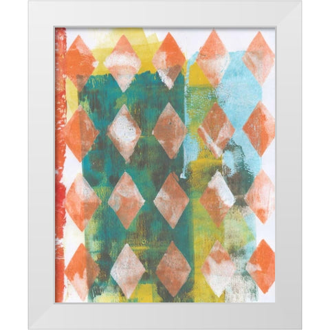 Harlequin Abstract III White Modern Wood Framed Art Print by McCavitt, Naomi
