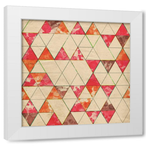 Geometric Color Shape IV White Modern Wood Framed Art Print by Orlov, Irena