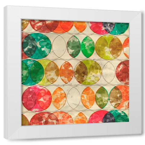 Geometric Color Shape IX White Modern Wood Framed Art Print by Orlov, Irena