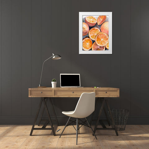 Fruit Slices III White Modern Wood Framed Art Print by Parker, Jennifer Paxton