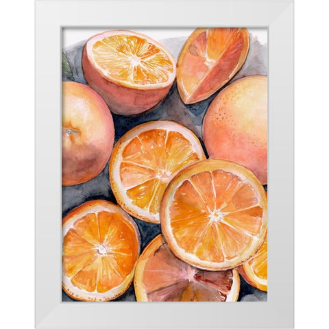 Fruit Slices III White Modern Wood Framed Art Print by Parker, Jennifer Paxton