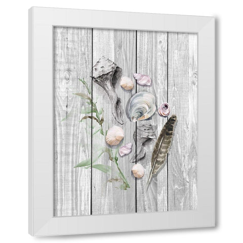 Drifted Ashore I White Modern Wood Framed Art Print by Parker, Jennifer Paxton