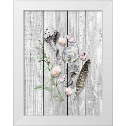 Drifted Ashore I White Modern Wood Framed Art Print by Parker, Jennifer Paxton