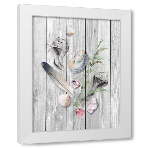 Drifted Ashore II White Modern Wood Framed Art Print by Parker, Jennifer Paxton