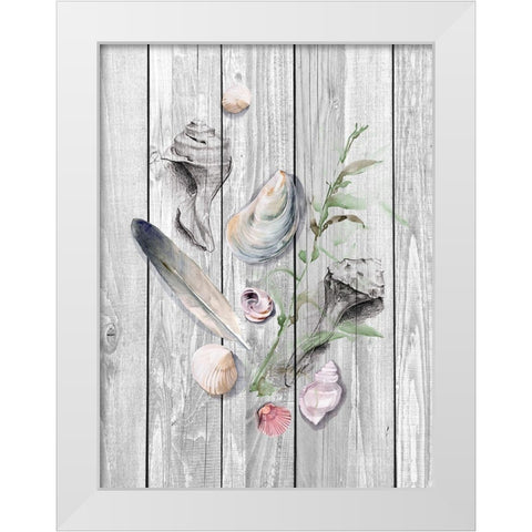 Drifted Ashore II White Modern Wood Framed Art Print by Parker, Jennifer Paxton