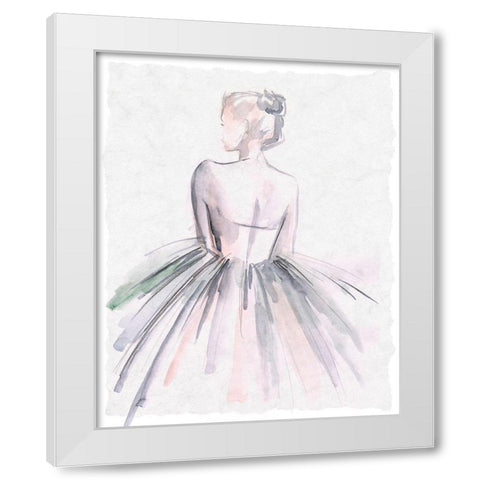 Watercolor Ballerina I White Modern Wood Framed Art Print by Parker, Jennifer Paxton
