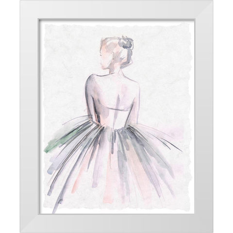 Watercolor Ballerina I White Modern Wood Framed Art Print by Parker, Jennifer Paxton
