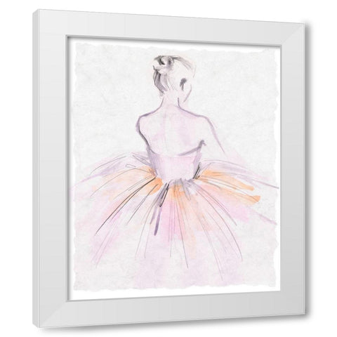 Watercolor Ballerina II White Modern Wood Framed Art Print by Parker, Jennifer Paxton