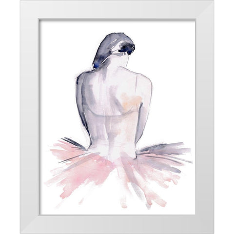 Pale Pink Tulle I White Modern Wood Framed Art Print by Parker, Jennifer Paxton