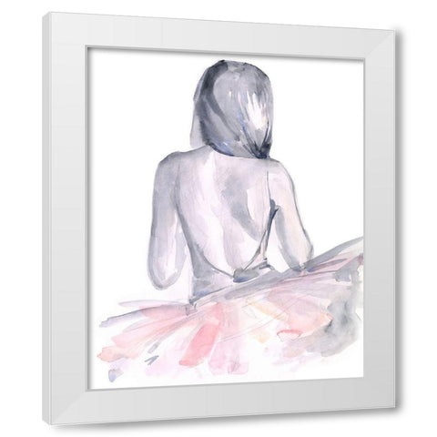 Pale Pink Tulle II White Modern Wood Framed Art Print by Parker, Jennifer Paxton