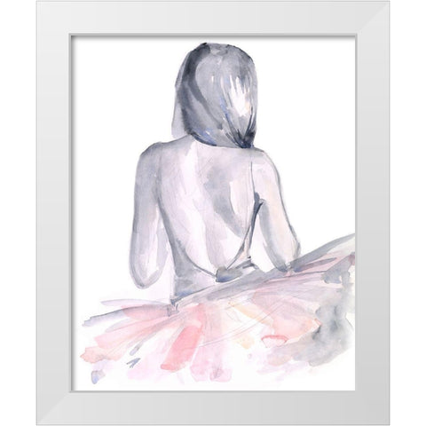 Pale Pink Tulle II White Modern Wood Framed Art Print by Parker, Jennifer Paxton