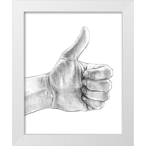 Hand Signs I White Modern Wood Framed Art Print by Parker, Jennifer Paxton