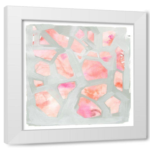 Pink Salt Shards I White Modern Wood Framed Art Print by Parker, Jennifer Paxton