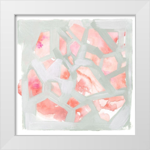 Pink Salt Shards II White Modern Wood Framed Art Print by Parker, Jennifer Paxton