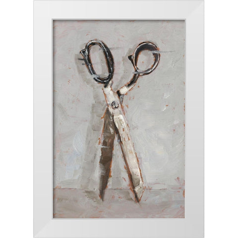 Cut it Out I White Modern Wood Framed Art Print by Harper, Ethan
