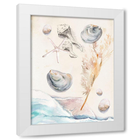 Washing Ashore I White Modern Wood Framed Art Print by Parker, Jennifer Paxton