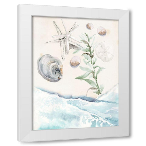 Washing Ashore II White Modern Wood Framed Art Print by Parker, Jennifer Paxton