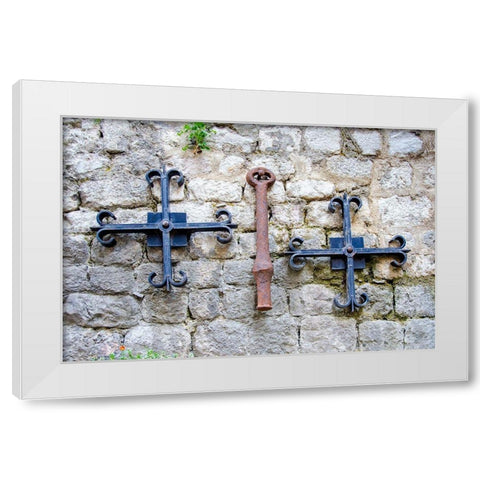 Iron Detail II - Kotor, Montenegro White Modern Wood Framed Art Print by DeNardo, Laura