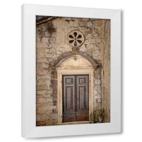 Distinguished Entrance - Kotor, Montenegro White Modern Wood Framed Art Print by DeNardo, Laura
