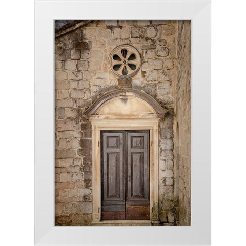 Distinguished Entrance - Kotor, Montenegro White Modern Wood Framed Art Print by DeNardo, Laura