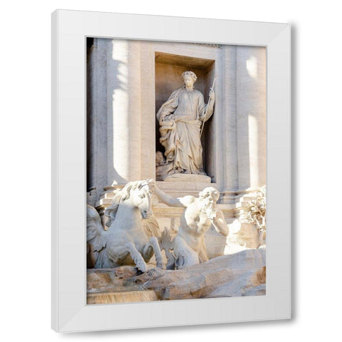 Trevi Fountain in Afternoon Light III White Modern Wood Framed Art Print by DeNardo, Laura