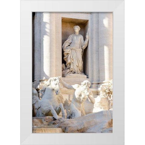 Trevi Fountain in Afternoon Light III White Modern Wood Framed Art Print by DeNardo, Laura