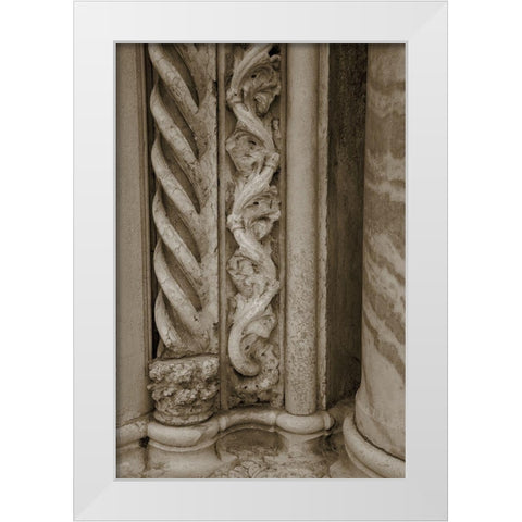 Architecture Detail in Sepia III White Modern Wood Framed Art Print by DeNardo, Laura