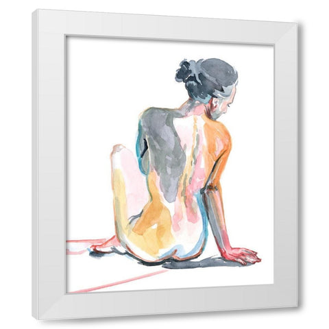 Colorful Shadows I White Modern Wood Framed Art Print by Parker, Jennifer Paxton