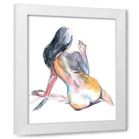 Colorful Shadows II White Modern Wood Framed Art Print by Parker, Jennifer Paxton