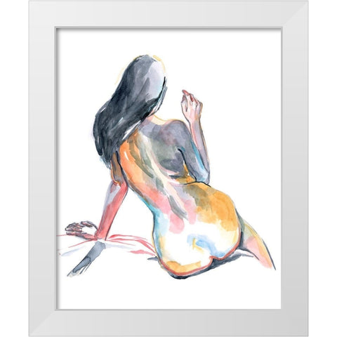 Colorful Shadows II White Modern Wood Framed Art Print by Parker, Jennifer Paxton