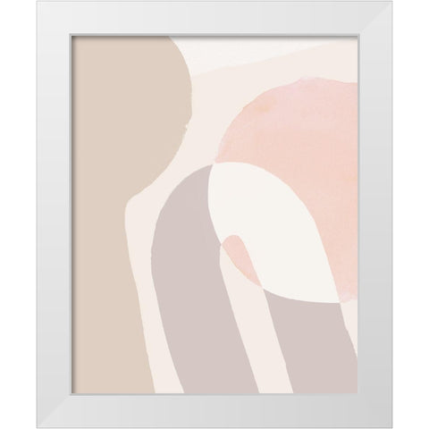Sun Shapes II White Modern Wood Framed Art Print by Parker, Jennifer Paxton