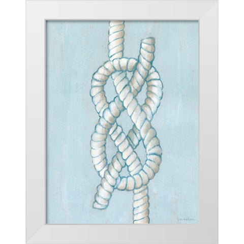 Starboard Knot I White Modern Wood Framed Art Print by Lam, Vanna