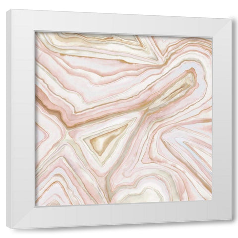 Custom Agate Abstract I (CR) White Modern Wood Framed Art Print by Meagher, Megan