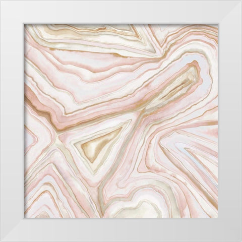 Custom Agate Abstract I (CR) White Modern Wood Framed Art Print by Meagher, Megan