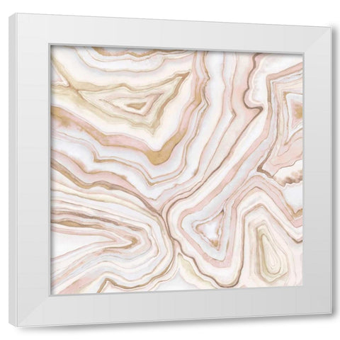 Custom Agate Abstract II (CR) White Modern Wood Framed Art Print by Meagher, Megan