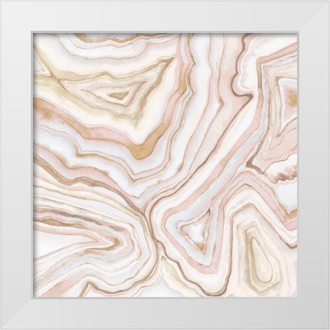Custom Agate Abstract II (CR) White Modern Wood Framed Art Print by Meagher, Megan