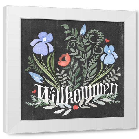 Welcome Folk Garden II White Modern Wood Framed Art Print by Parker, Jennifer Paxton