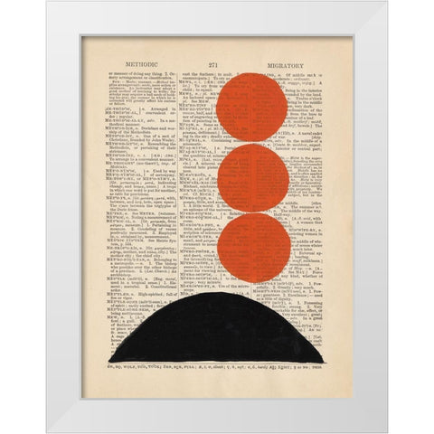 Modern Definition IX White Modern Wood Framed Art Print by Stramel, Renee W.